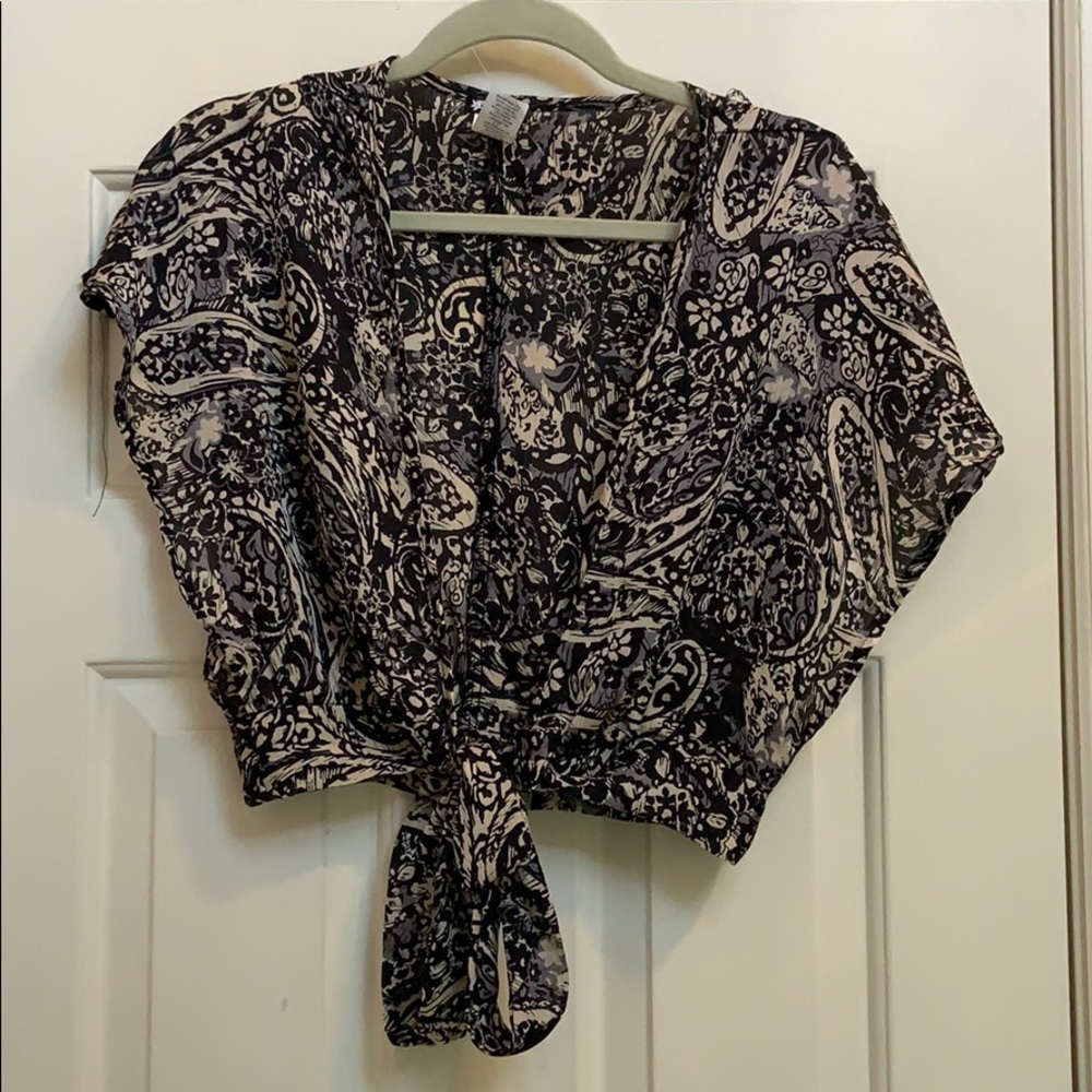Front tie blouse